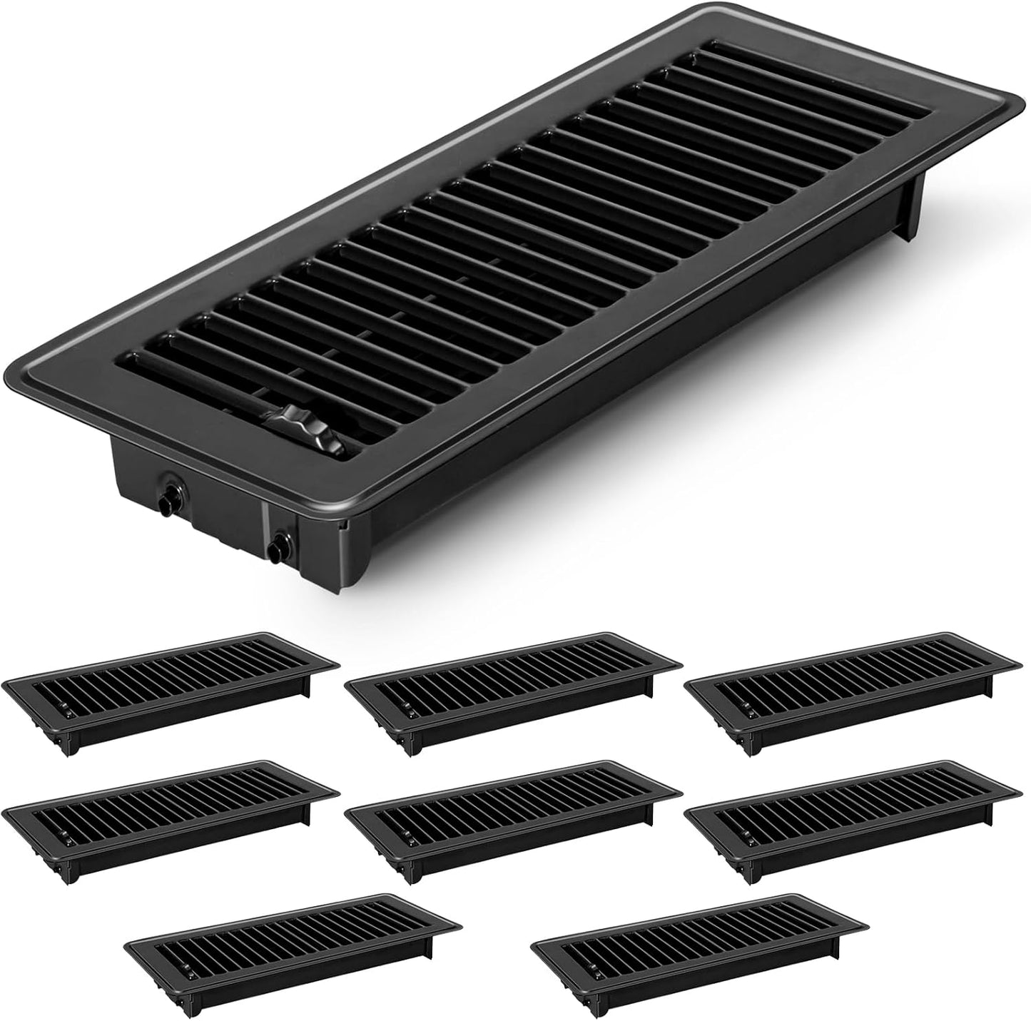 8 PCS Floor Vents 4x12 inch Heavy Duty Metal Heat Air Vent Covers