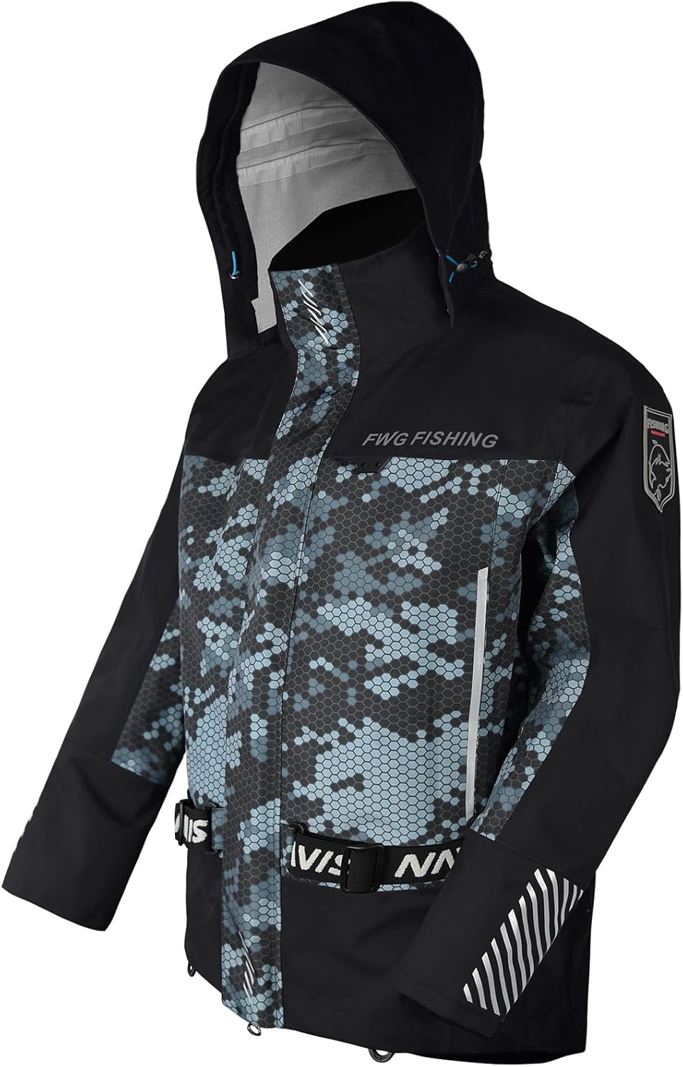 FWG Men's Mud-Resistant Ice Fishing Jacket: Reflective Tactical Gear