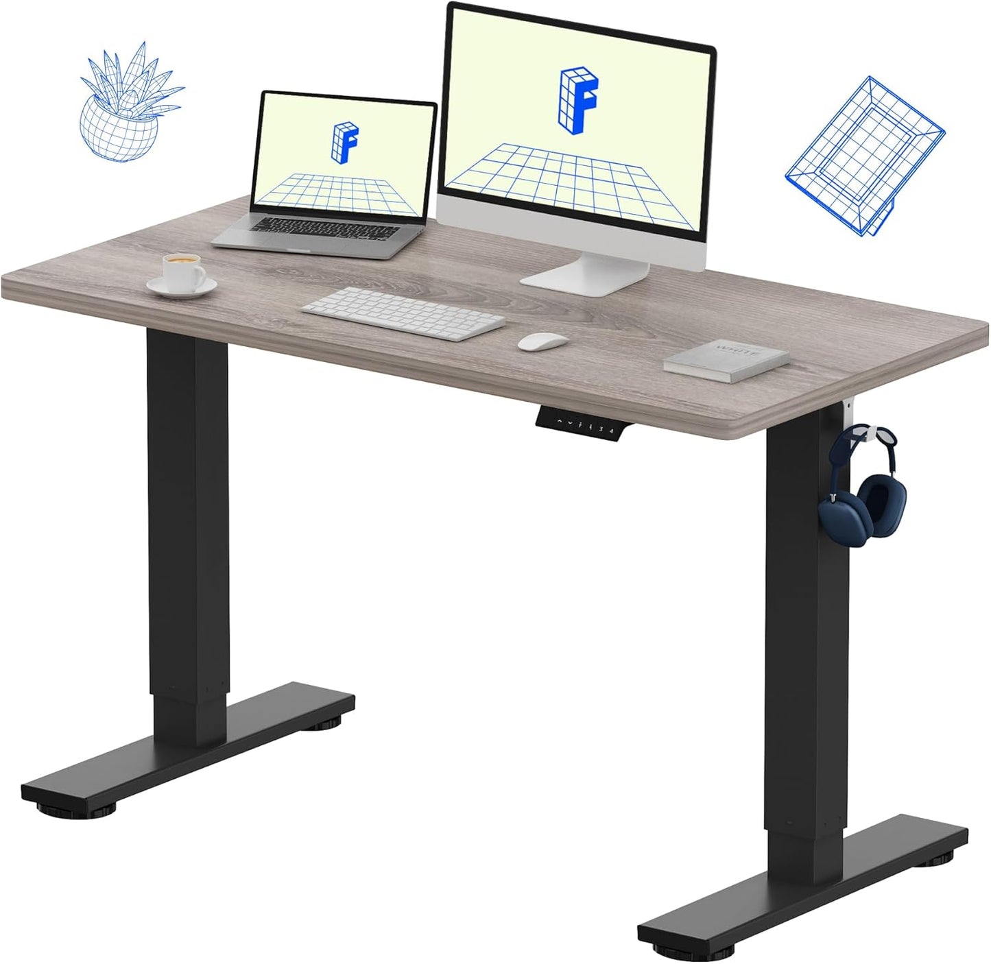 FLEXISPOT EN1 Height Adjustable Electric Desk for Home Office