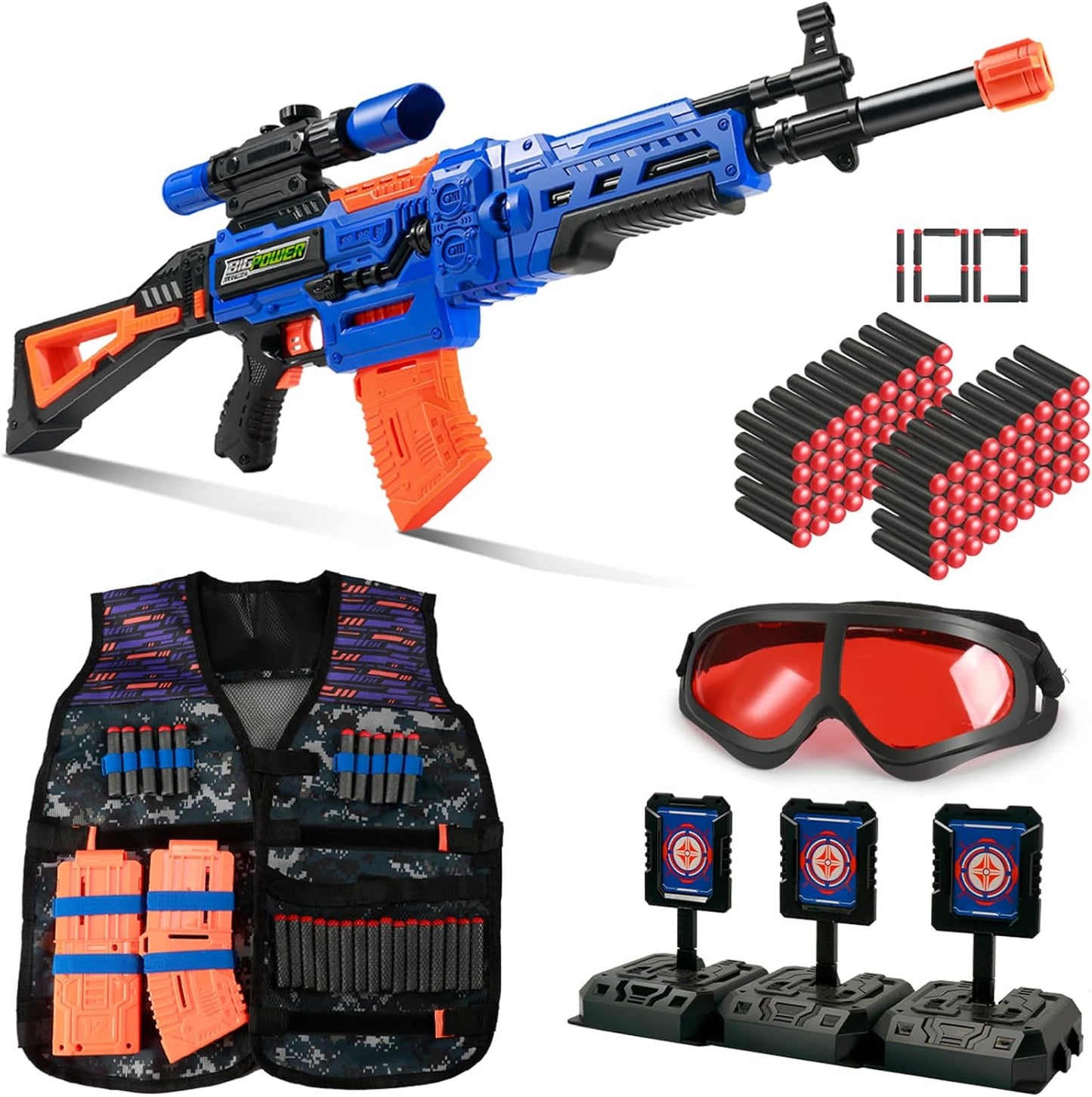 Bigpower Electric Kids Toy Sniper Rifle with Scope Kit