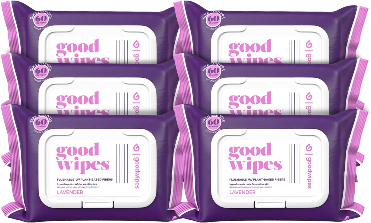 Soft Vitamin E & Aloe Butt Wipes - Lavender Scent, 360ct