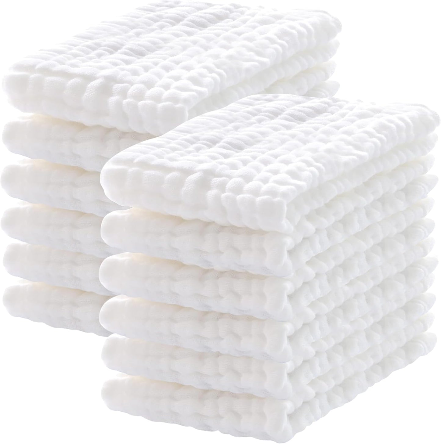 Soft & Absorbent 12 Pack Cotton Burp Cloths - Lovely Care