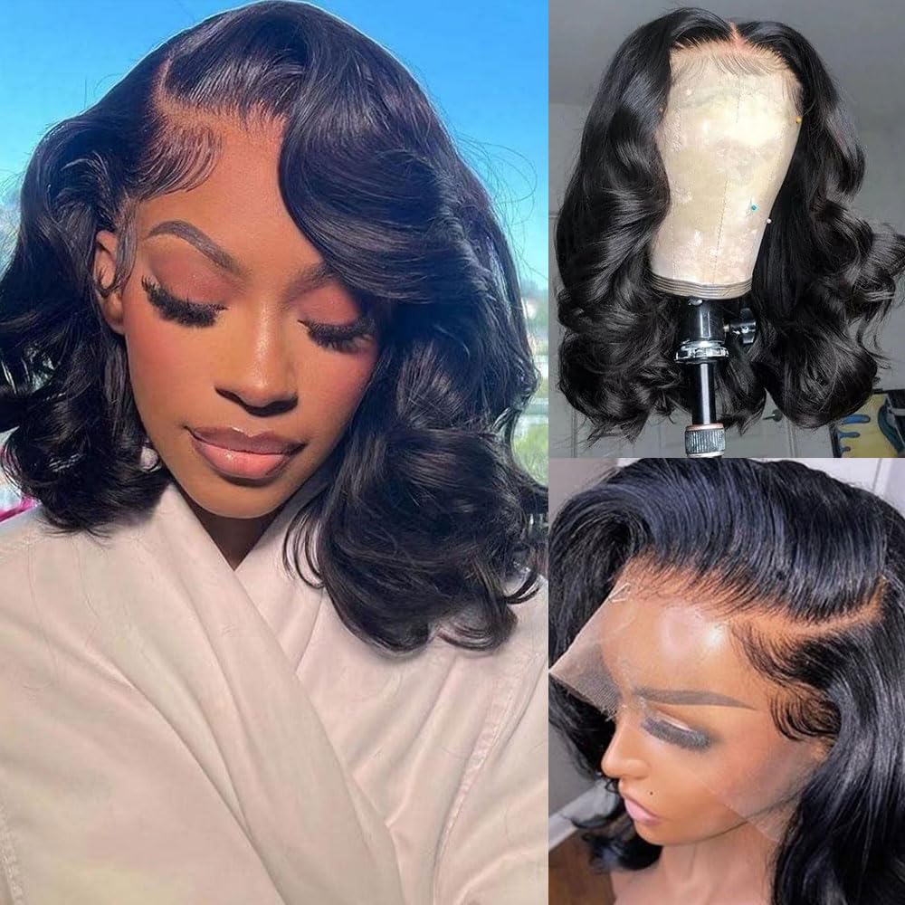 14 Inch Short Bob Wig Human Hair Wigs for Black Women