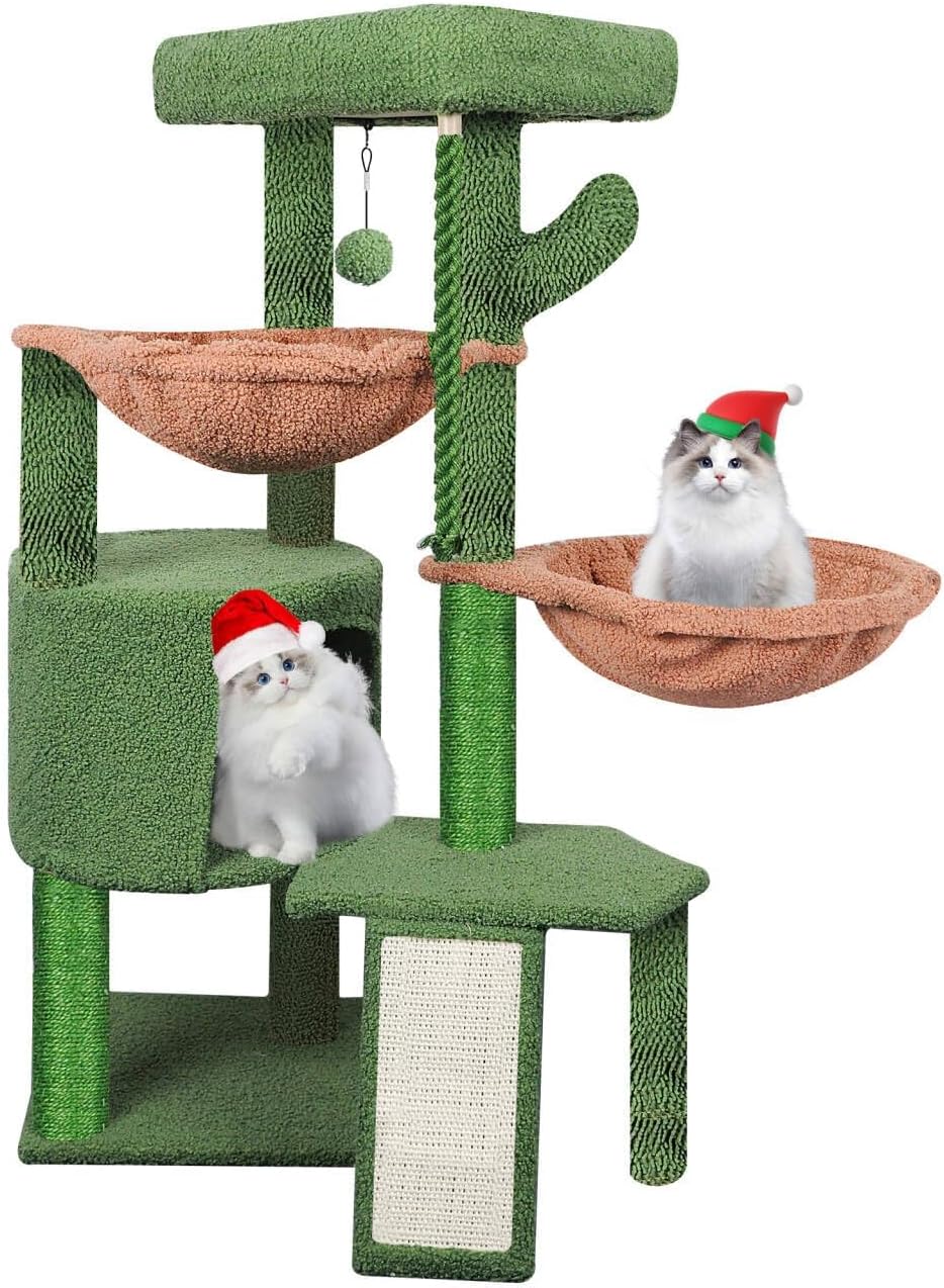 Wang Xin Three Layer Cat Tree with Hammocks and Condo for Cats
