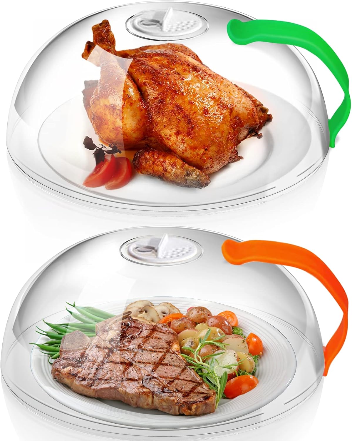 BPA Free Microwave Plate Cover - Keeps Oven Clean - 2 Pack