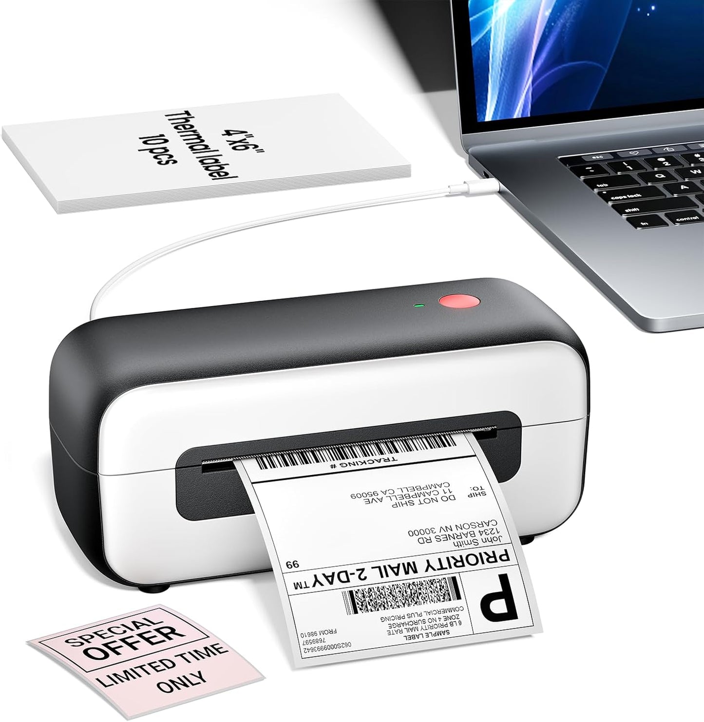 USB Thermal Label Printer for Efficient Shipping and Office Use