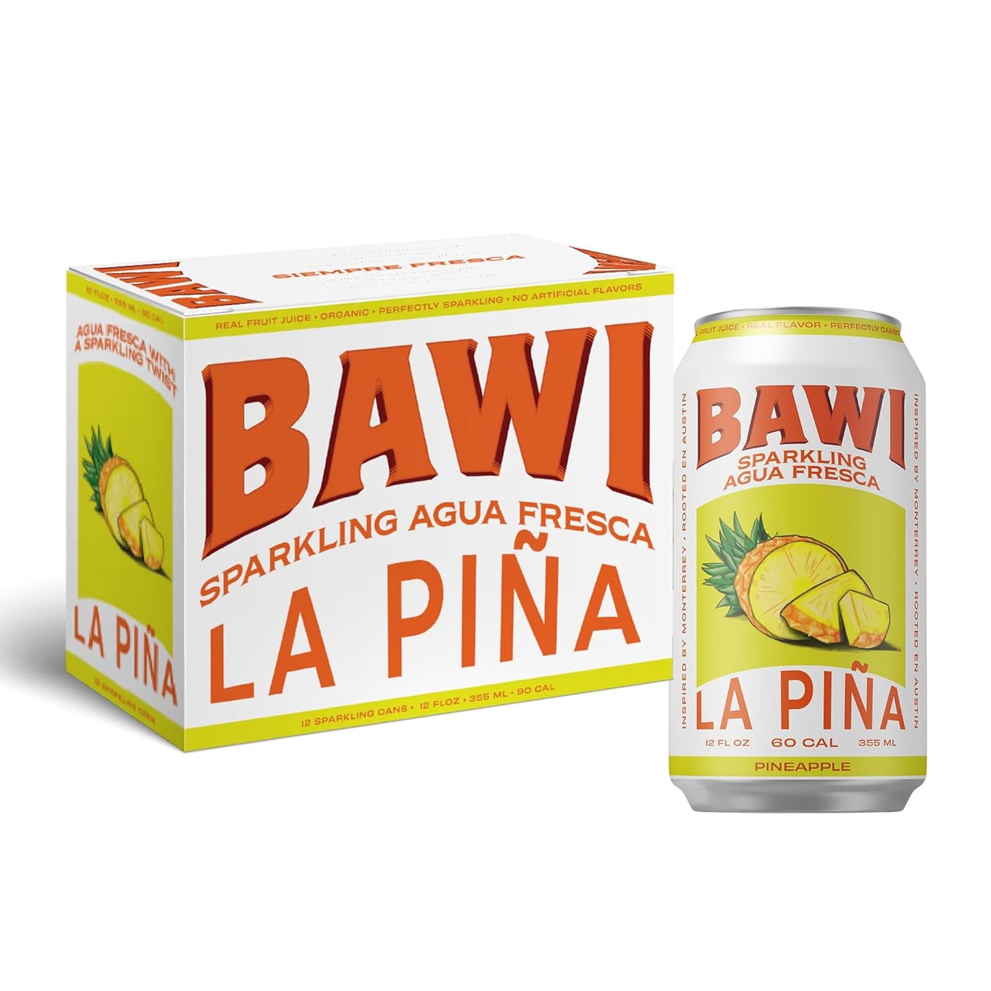 Bawi La Pina Sparkling Agua Fresca - Authentic Pineapple Drink