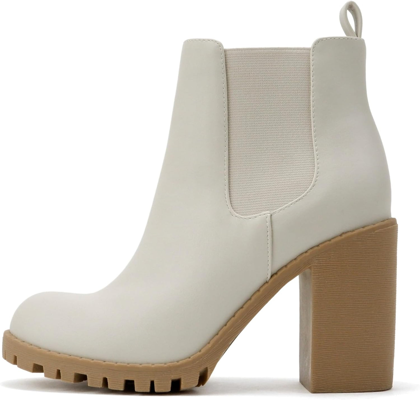 Soda Glove Ankle Boot with Chunky Heel and Lug Sole Style