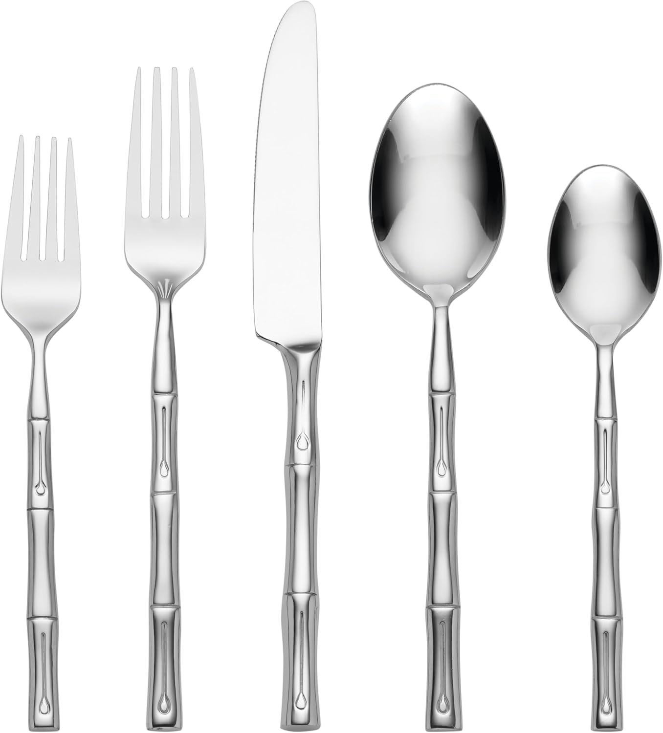 Hampton Forge Bamboo 20 Piece Flatware Set for Stylish Dining