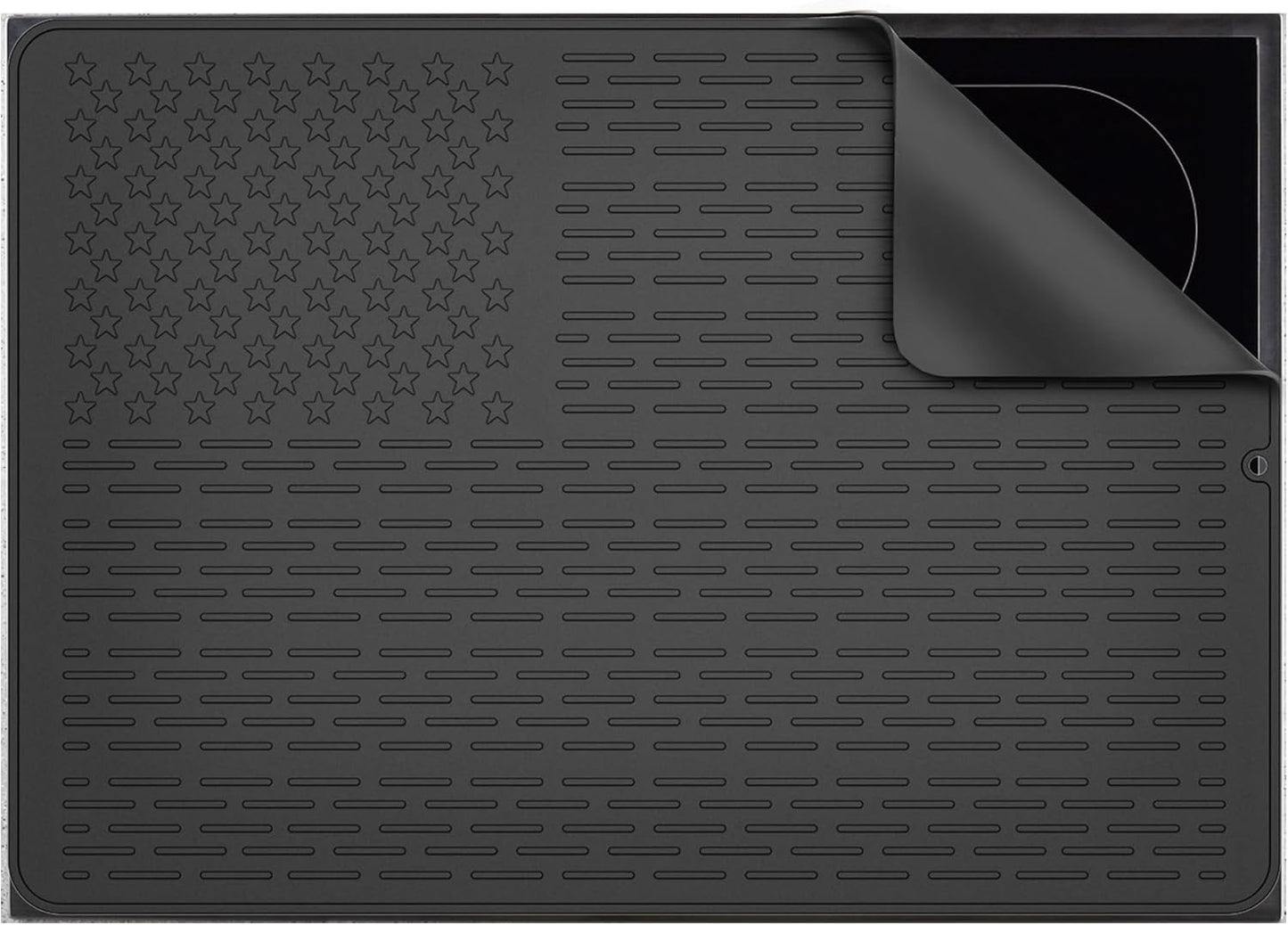 AWINNER Heat Resistant Stove Cover Mat - XL Silicone Black