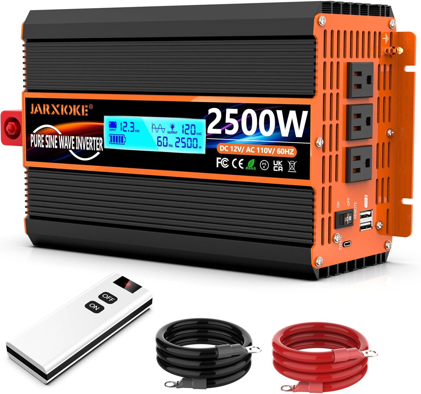 2500 Watt Pure Sine Wave Power Inverter for RV and Off Grid