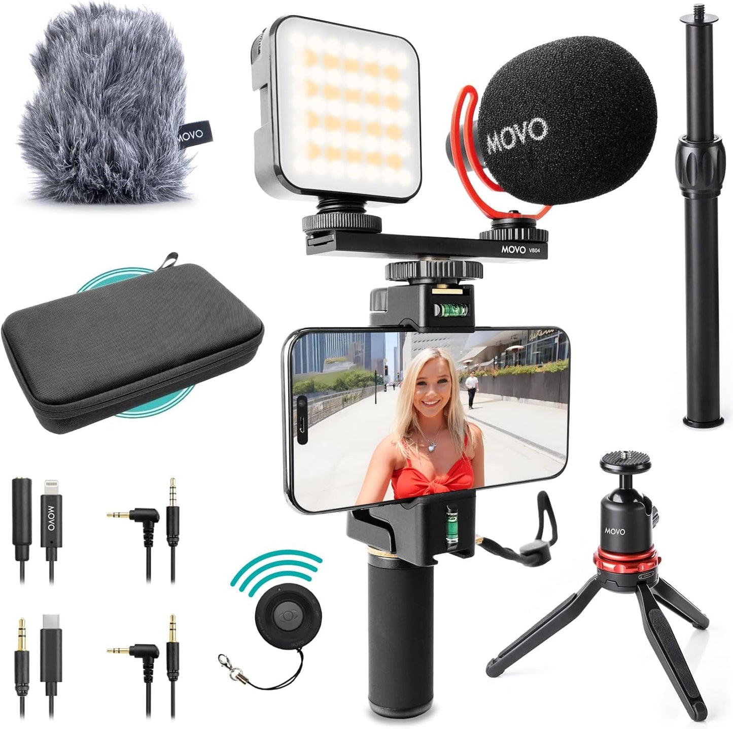 Movo iVlogger-PRO Vlogging Kit for iPhone and Android Users