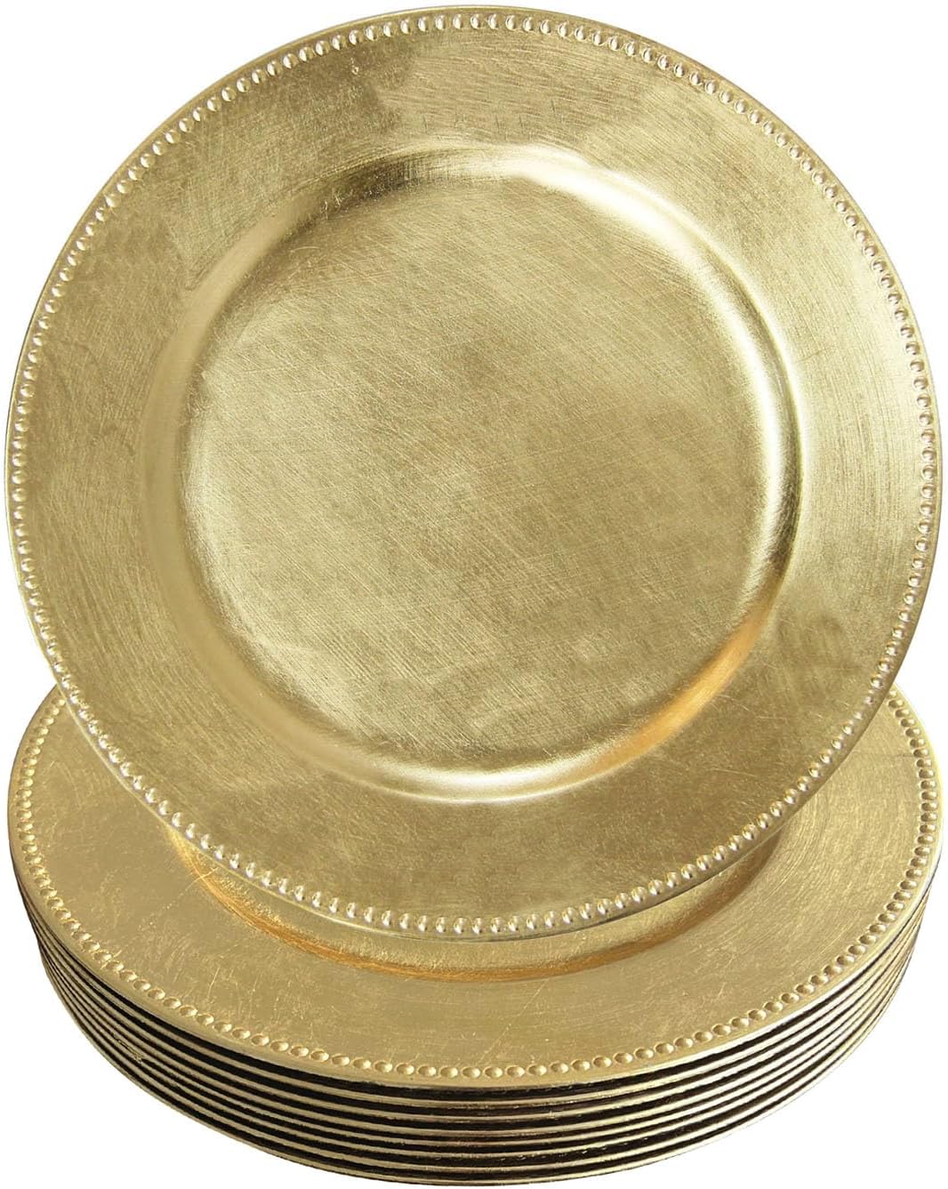 Enhance Your Table Setting with 12 Gold Charger Plates!