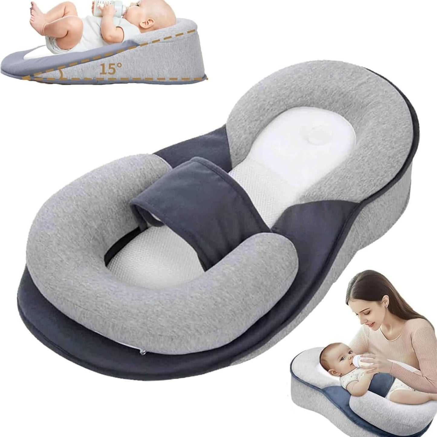 Baby Wedge Pillow for Acid Reflux Relief and Feeding Comfort