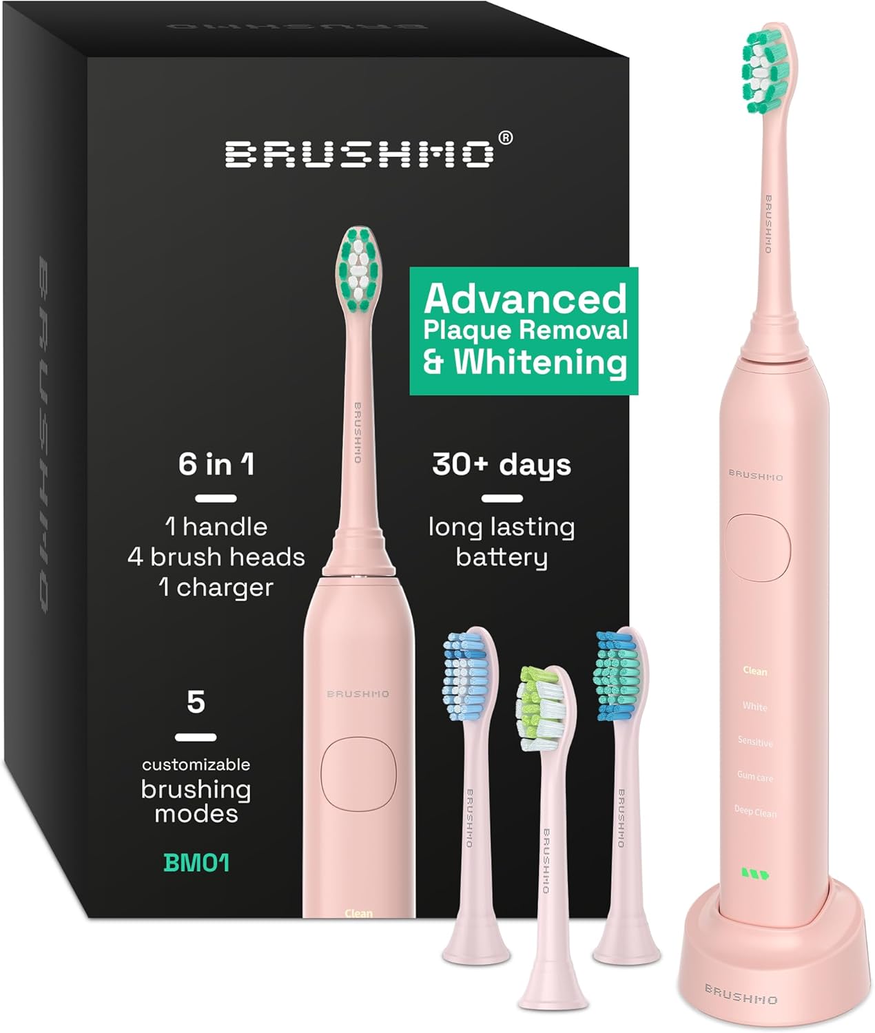 Brushmo Super Sonic Electric Toothbrush for a Cleaner Smile