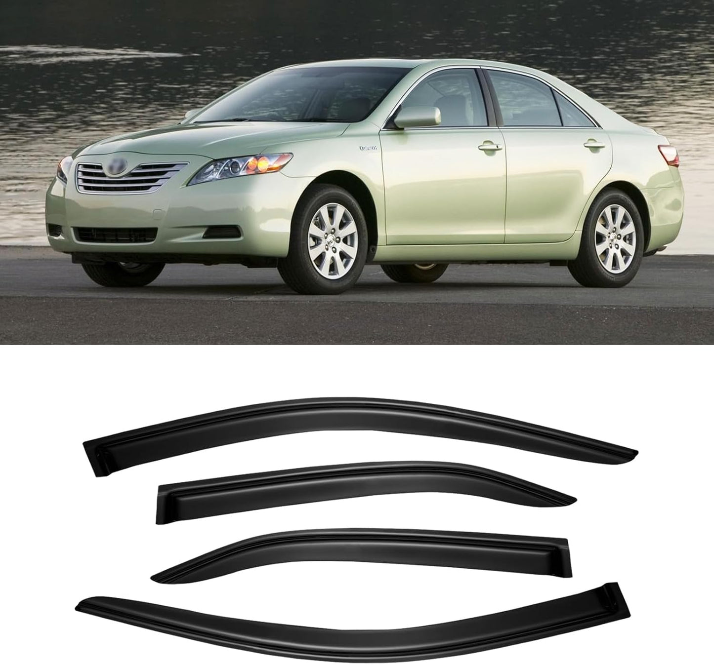 Window Visors for 2007-2011 Toyota Camry - Dark Smoke Shields