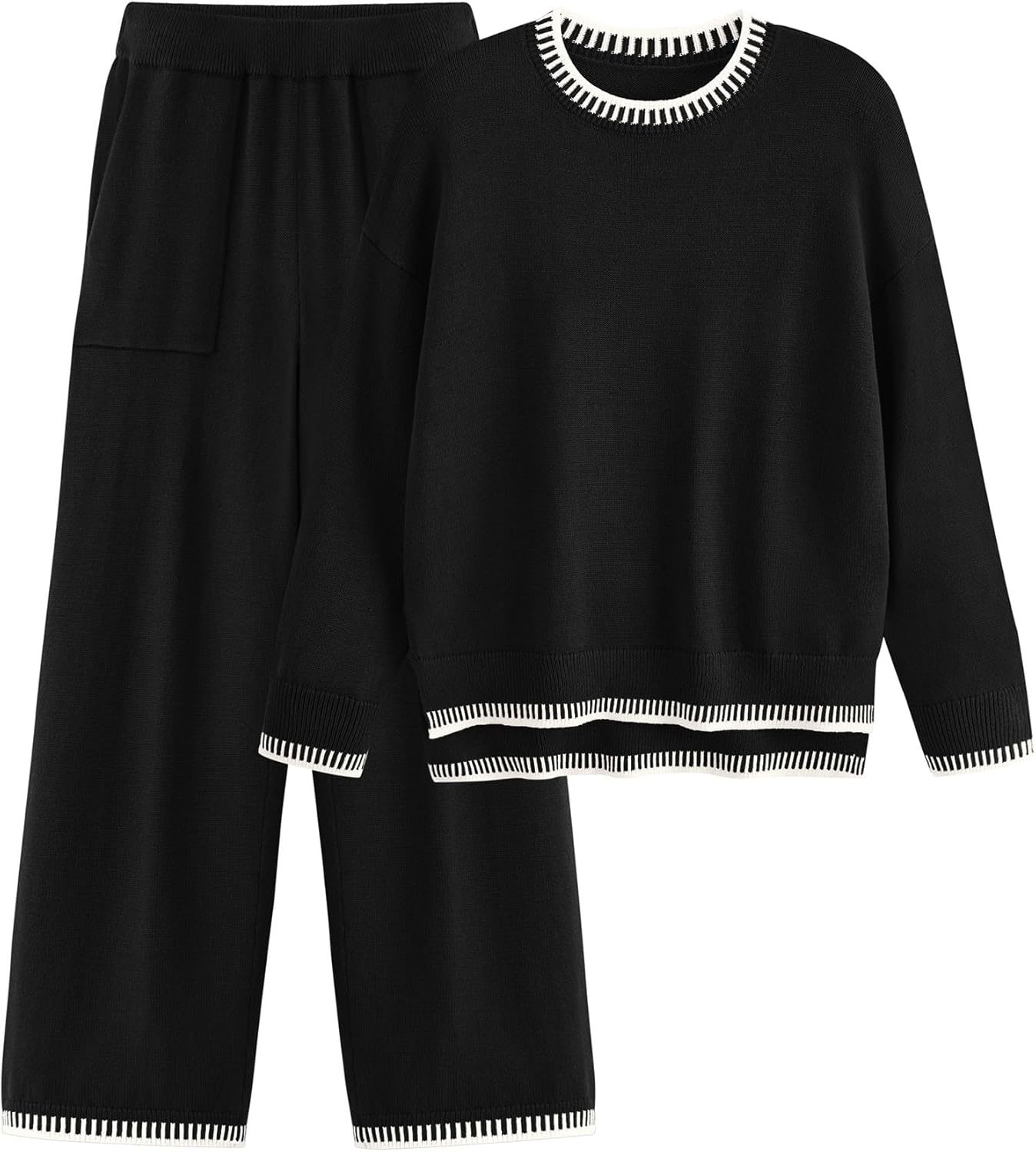 PRETTYGARDEN Women's 2 Piece Knit Sweater Outfit for Comfort