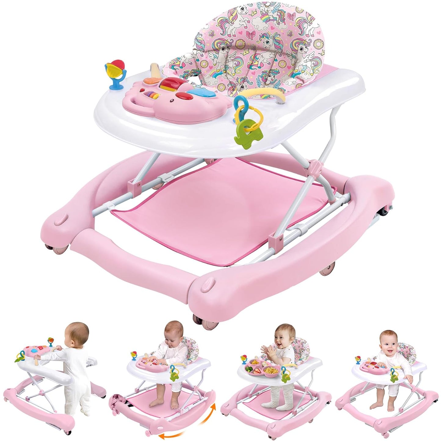 Foldable Baby 5-in-1 Activity Walker for Growth and Fun