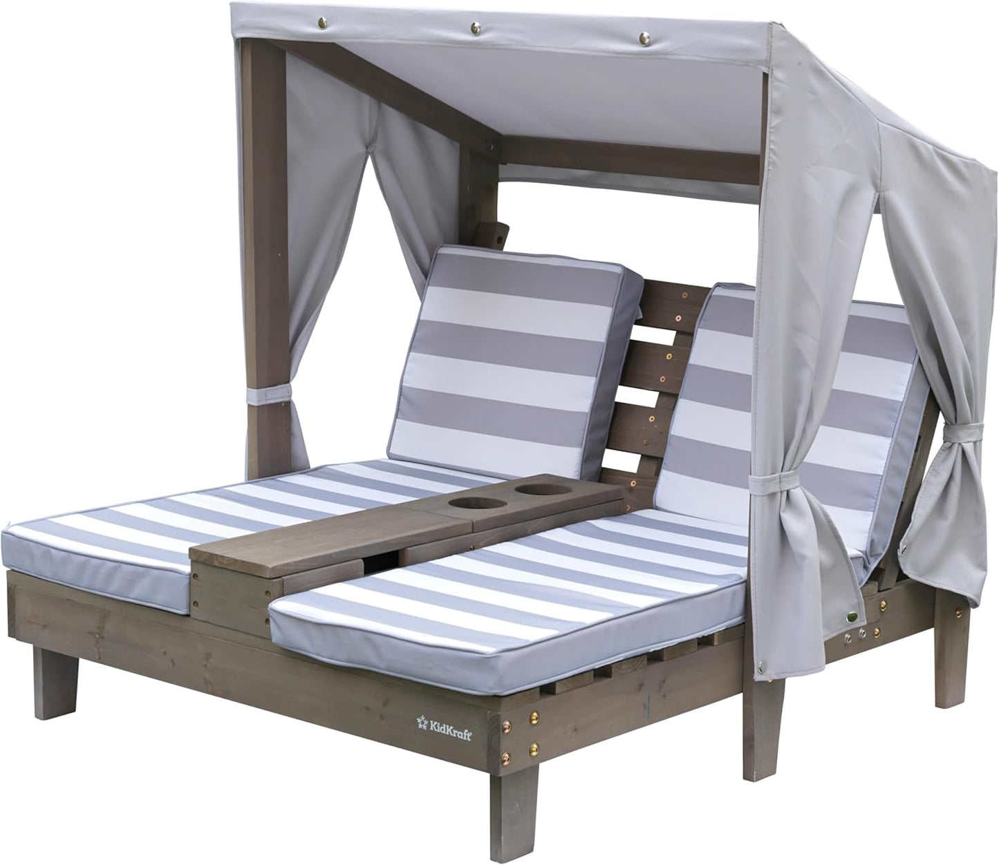 KidKraft Wooden Outdoor Double Chaise Lounge for Kids' Fun