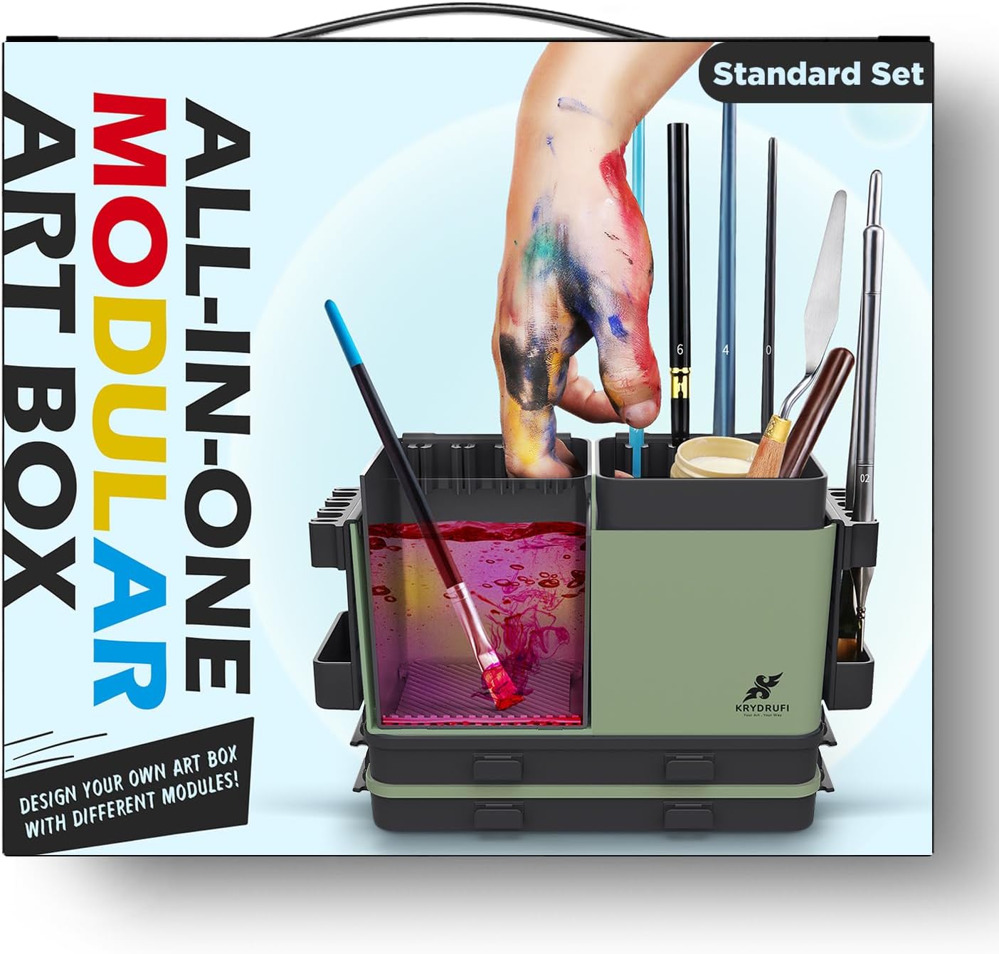 Portable All-in-One Modular Painting Station for Artists