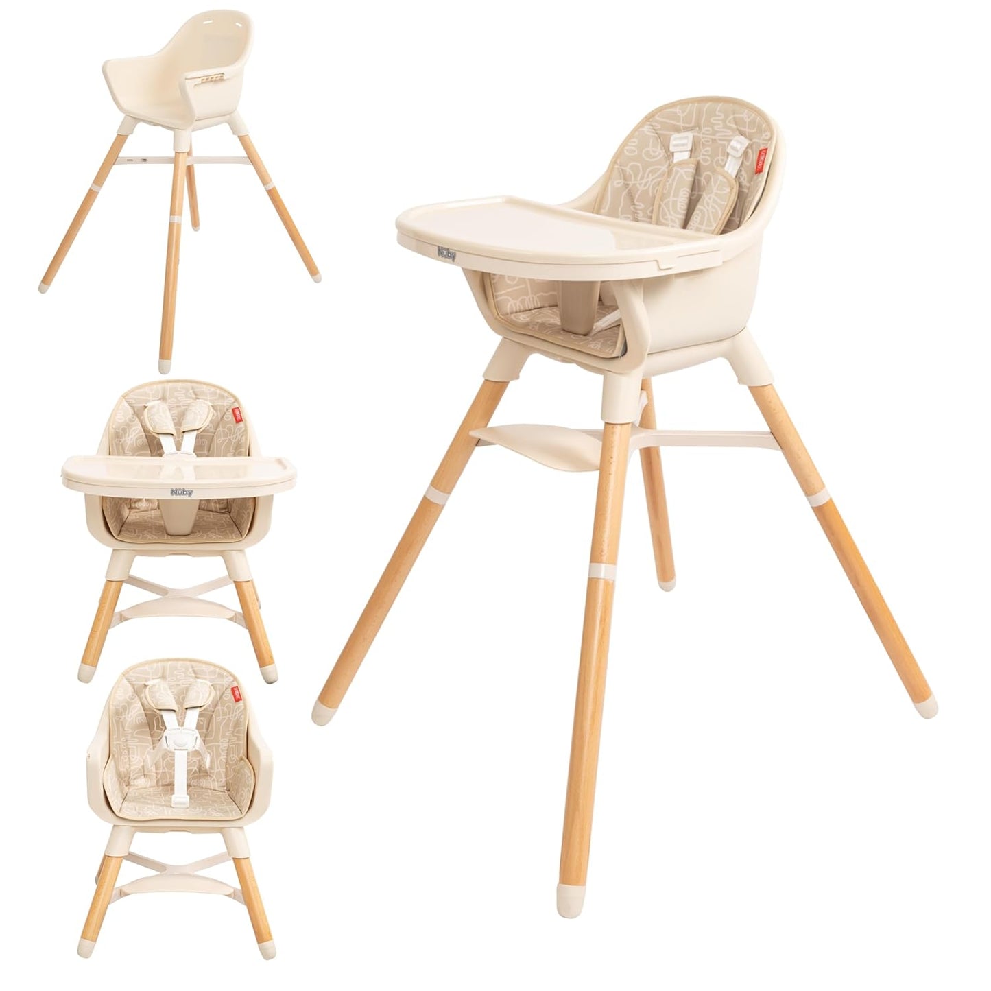 Nuby 4-in-1 Baby High Chair Seat for Safe and Easy Feeding
