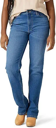 Wrangler Women's High Rise True Straight Fit Jean for Comfort