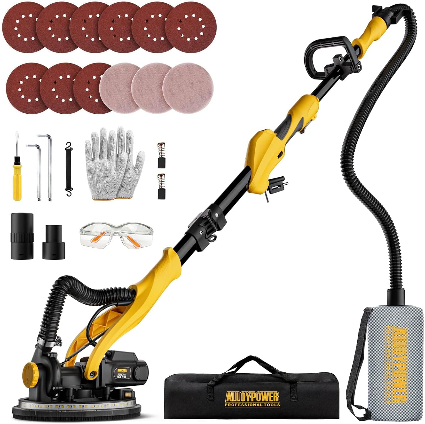 Efficient Electric Drywall Sander with Vacuum Dust Collection