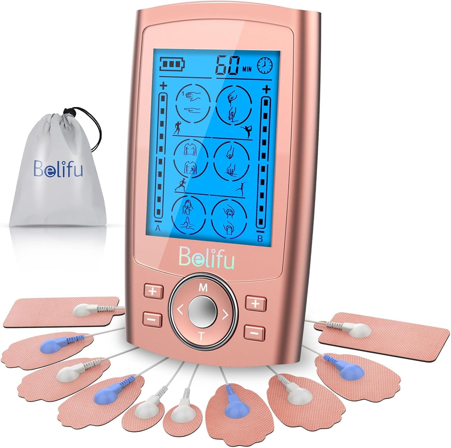 Belifu Dual Channel TENS EMS Unit for Pain Relief Therapy