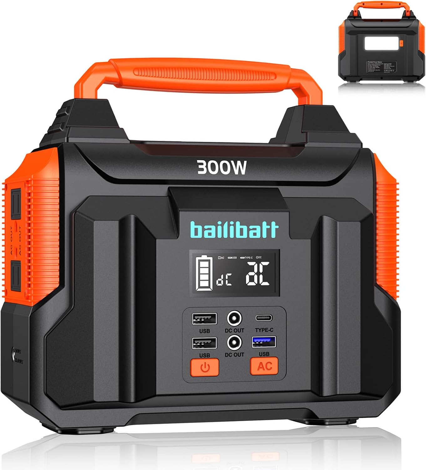 Portable Power Station 300W 257Wh Lithium Battery for Camping