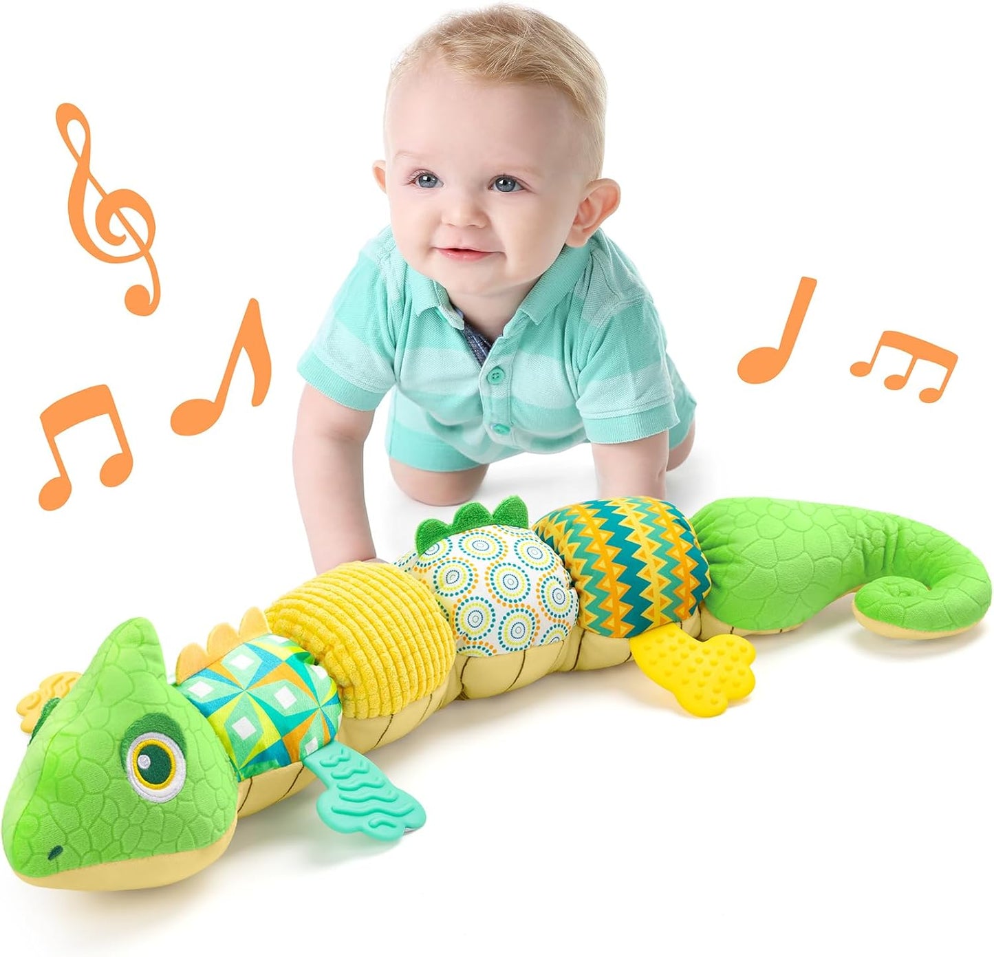 Musical Dinosaur Toy - Soft Sensory Fun!
