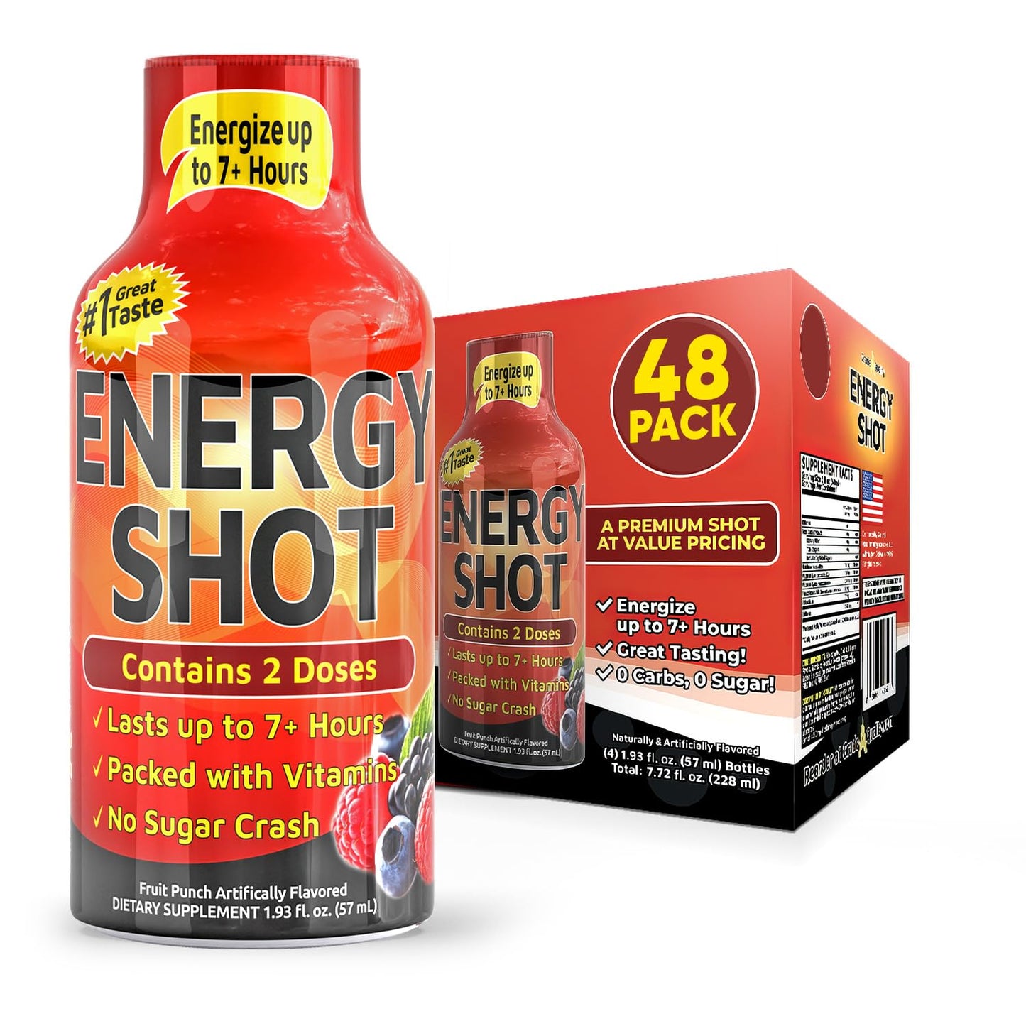 Fruit Punch Extra Strength Energy Shot for Ultimate Focus