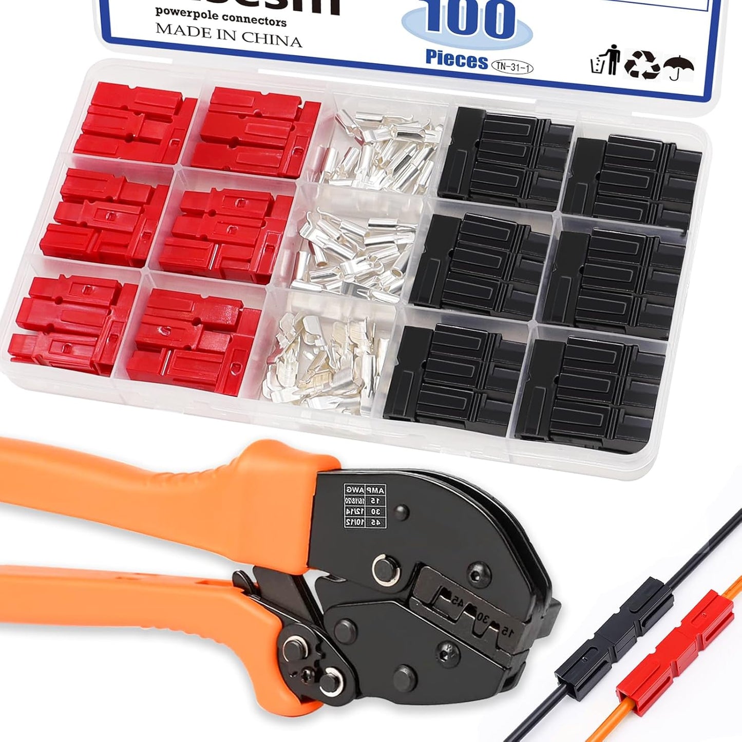 Tnisesm 100Pcs Power Connectors for Quick Disconnects