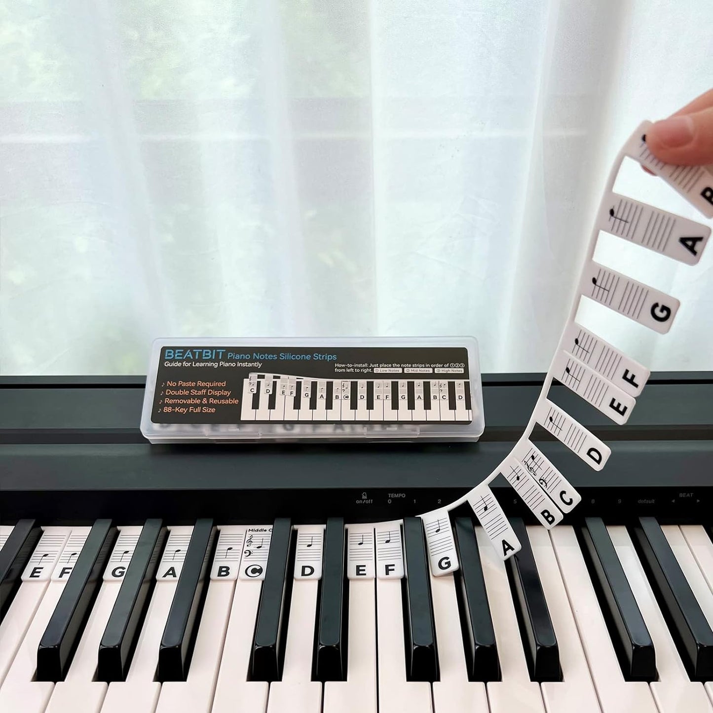 BEATBIT Removable Piano Notes Guide - Beginner-Friendly!