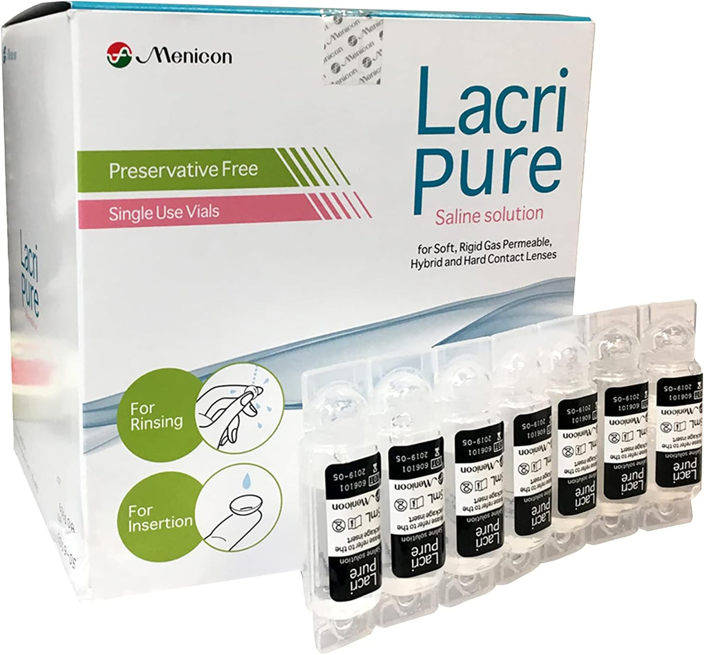 Menicon LacriPure Saline Contact Lens Solution for Rinse & Insertion