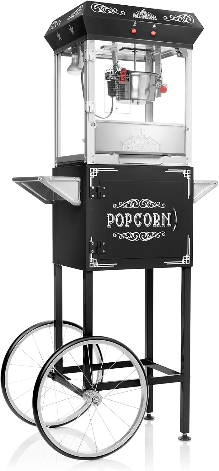 Vintage Style Popcorn Maker with Cart - Olde Midway