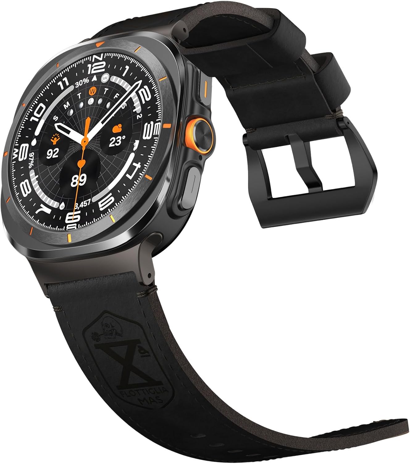 VSANT Vintage Leather Band for Galaxy Watch Ultra 47mm - Men's Black