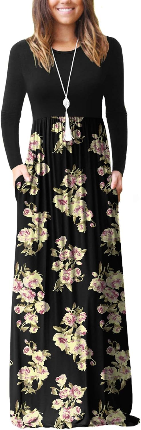 VIISHOW Women's Casual Loose Maxi Dress with Pockets 50ft to 60ft