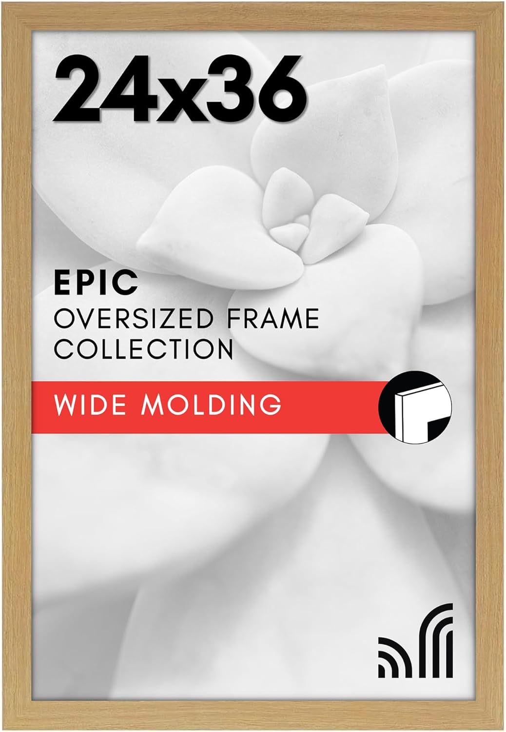 24x36 Poster Frame with Polished Plexiglass for Art Display