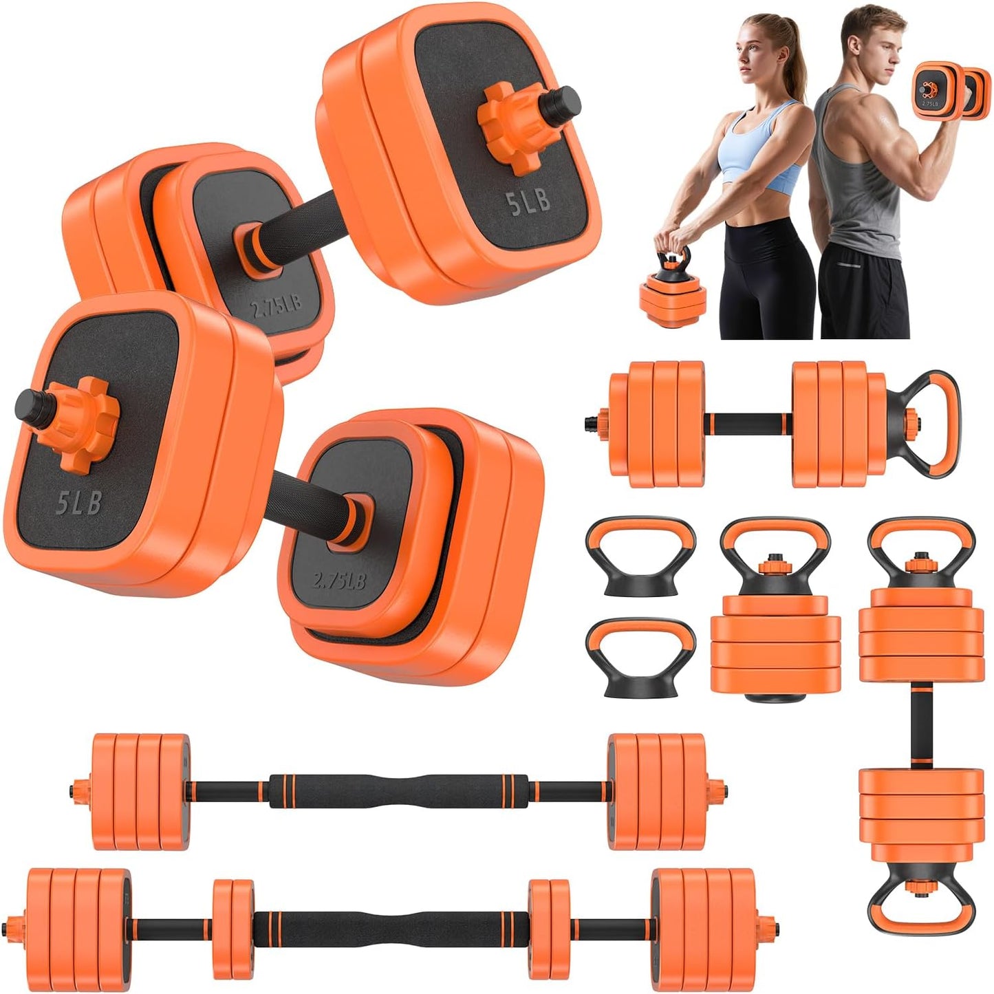 Adjustable Dumbbells Set by Rendpas for Home Gym Workouts