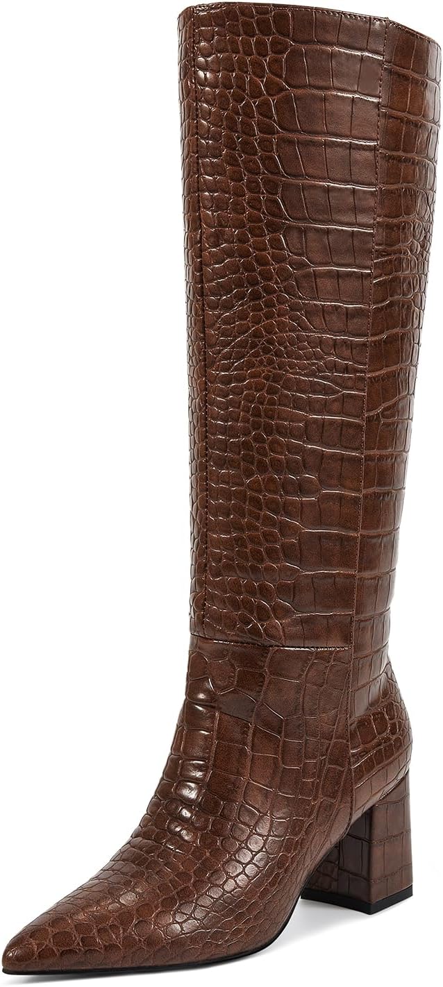 Stylish Knee High Boots for Women with Chunky Heel Design
