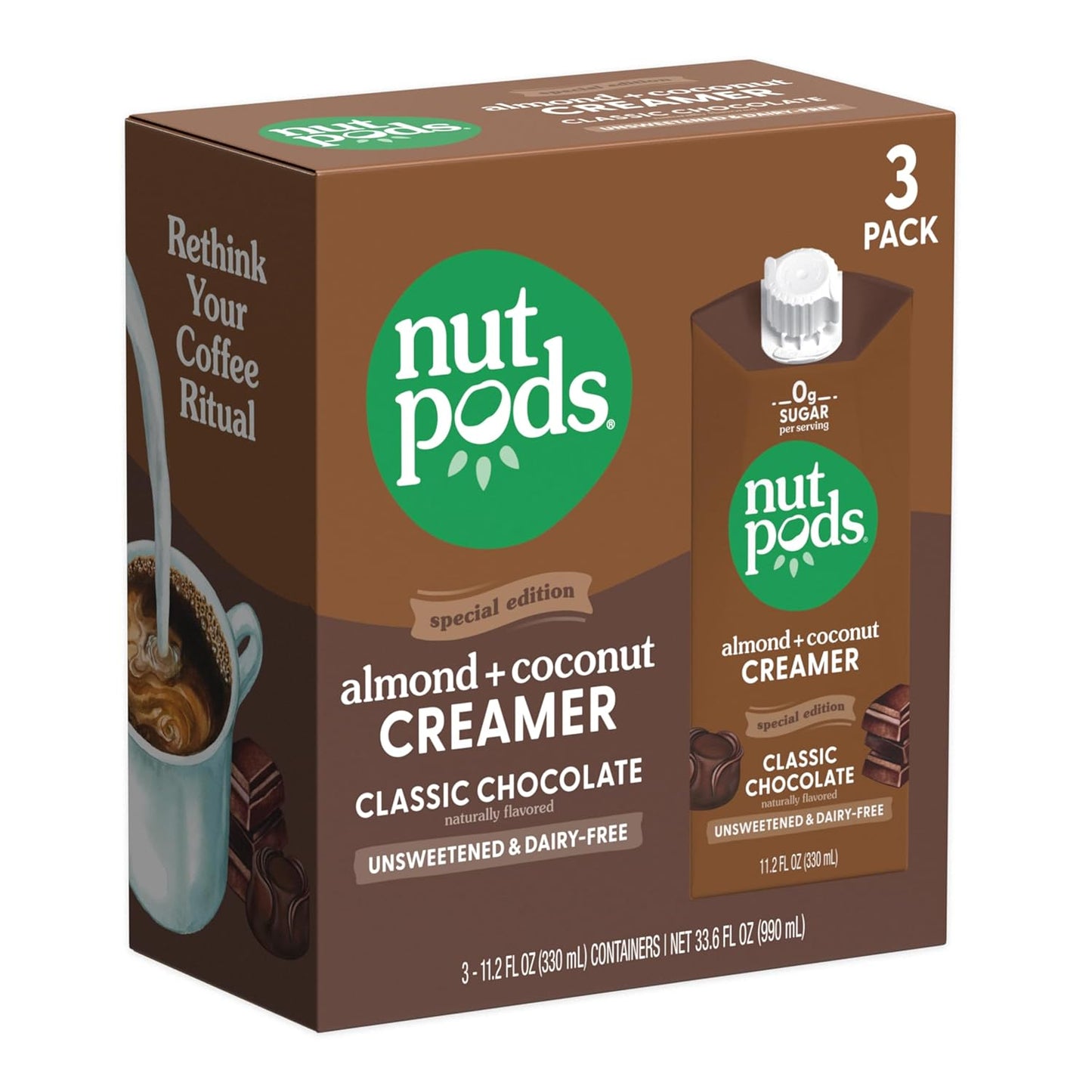 nutpods Chocolate Dairy-Free Creamer Trio