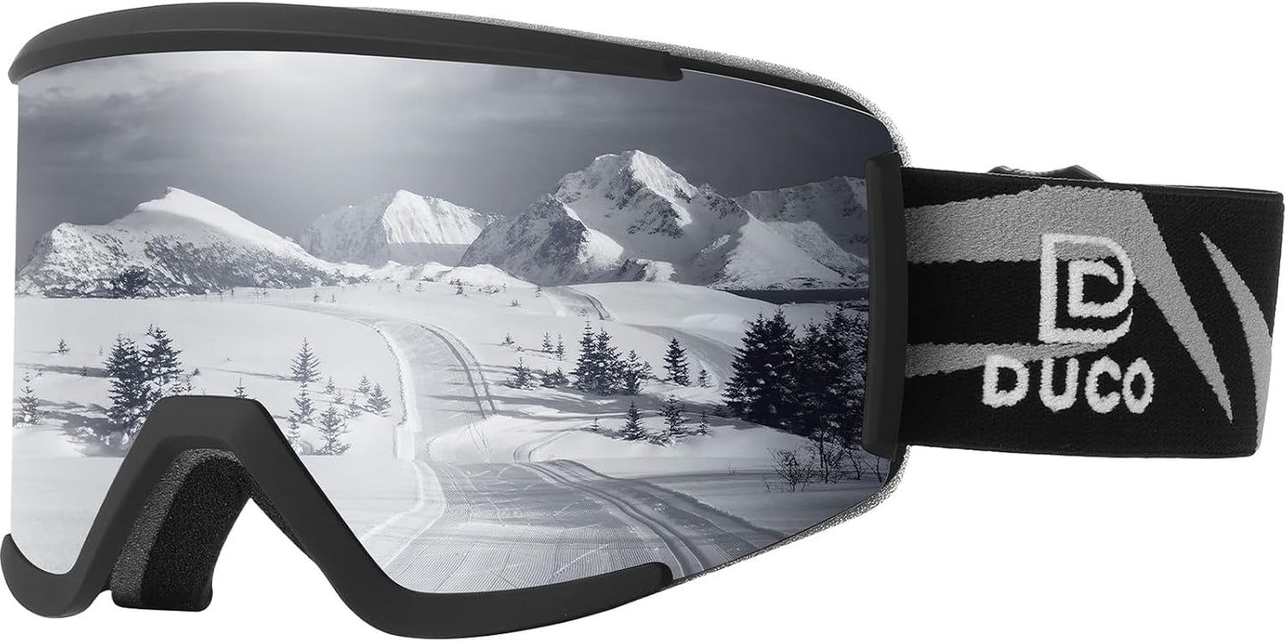 DUCO OTG Ski Goggles - Clear Vision & UV Protection