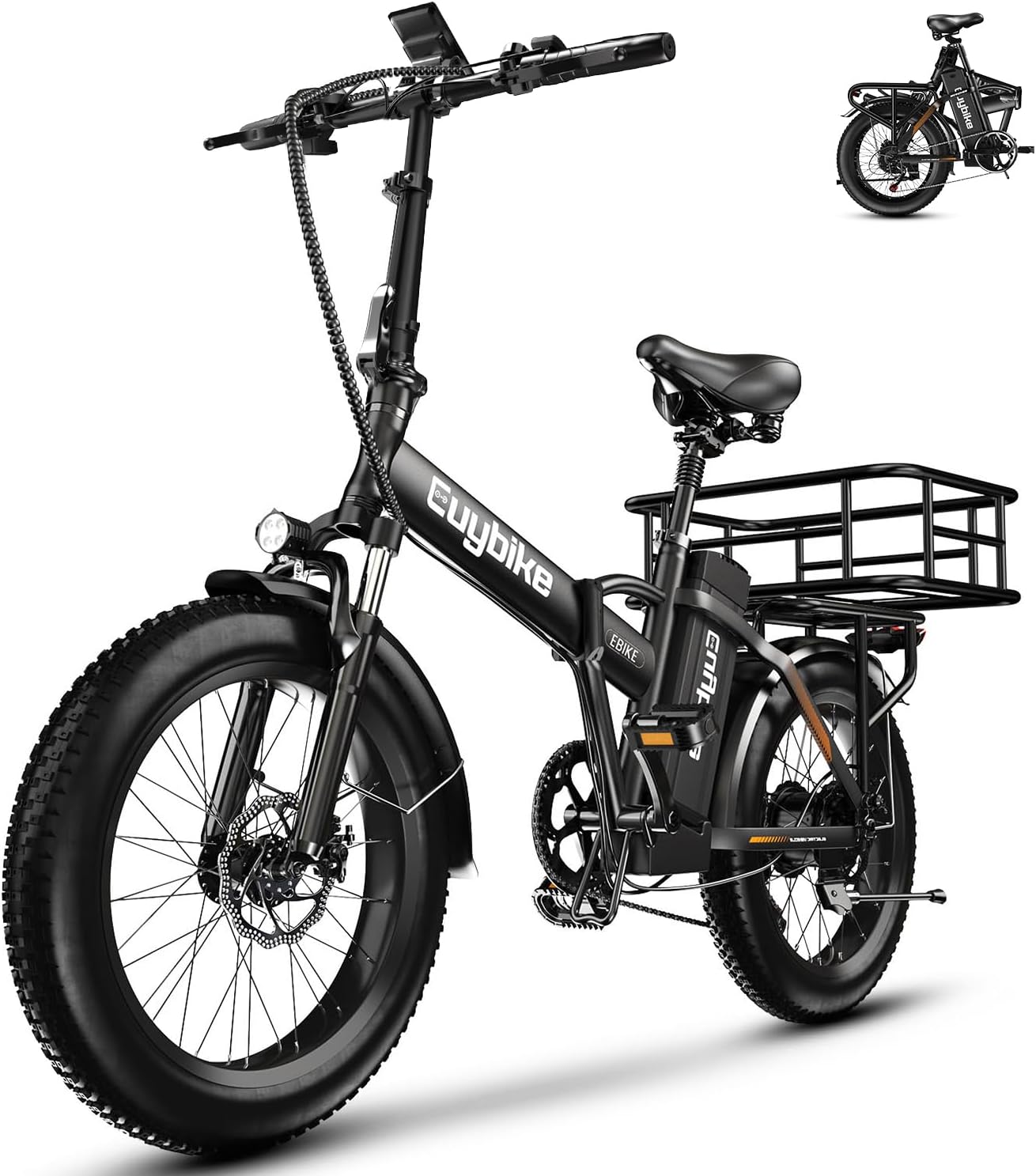1000W Folding Electric Bike with Long Range Removable Battery