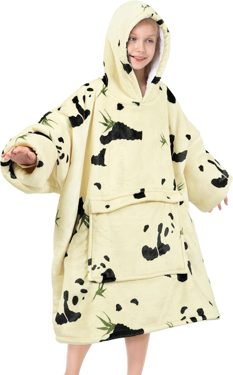 Narecte Kids Hoodie Blanket for Girls - Cozy Wearable Blanket