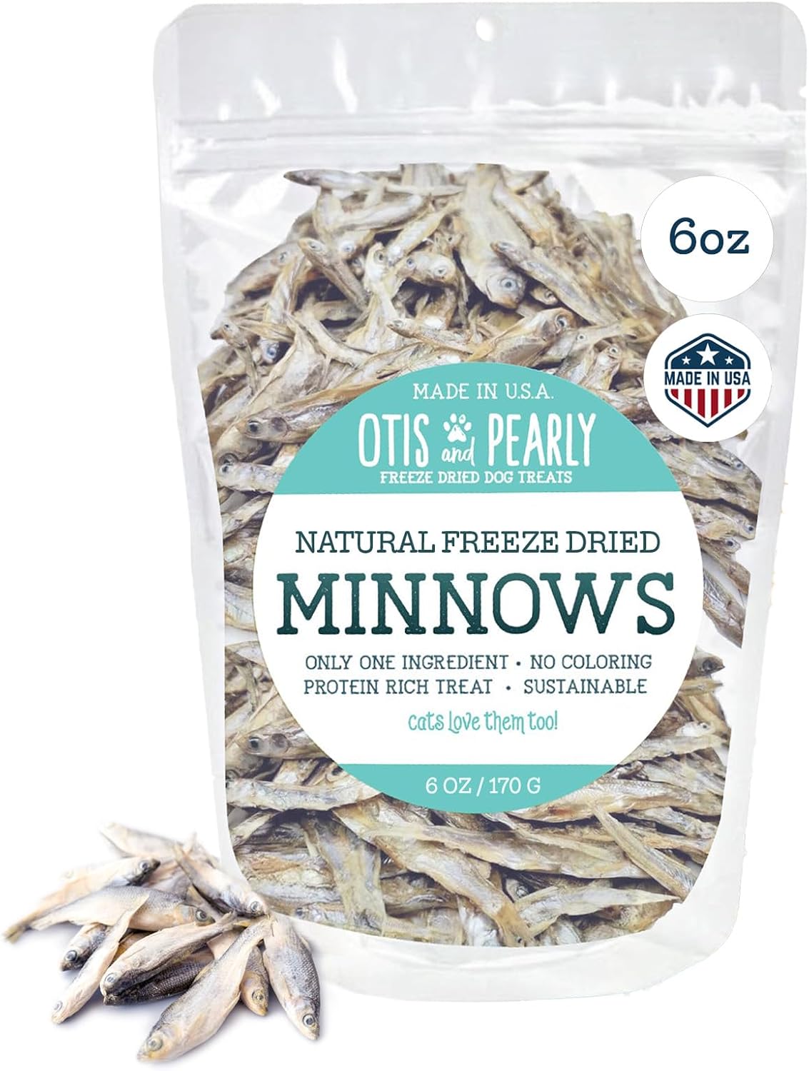 Freeze Dried Minnow Dog Treats - Healthy Protein Snack for Pets