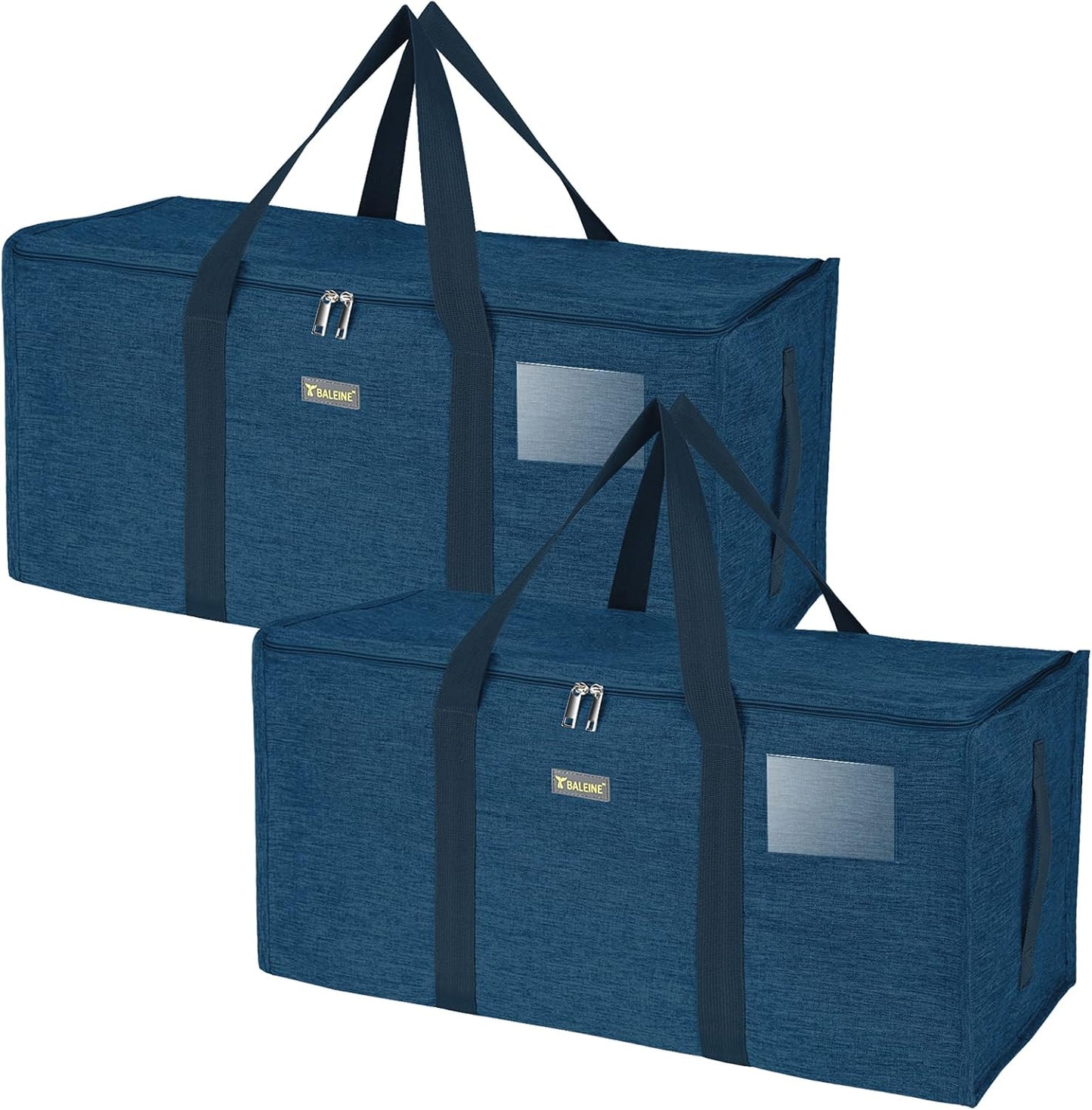 Extra Large Storage Tote with Zippers & Handles for Moving