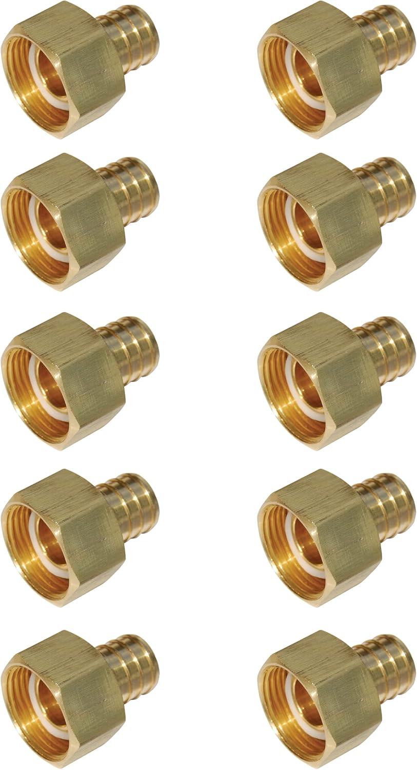 SharkBite Brass Crimp Swivel Adapter for PEX Pipe Connections