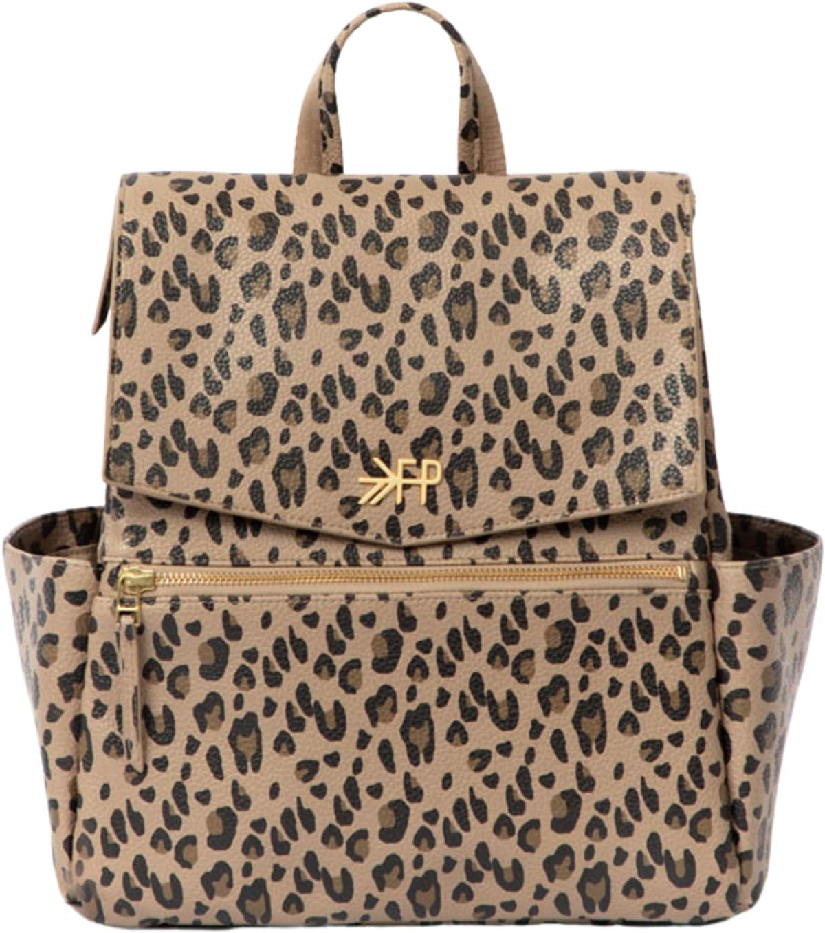 Stylish Mini Classic Diaper Bag Backpack in Wipeable Vegan Leather