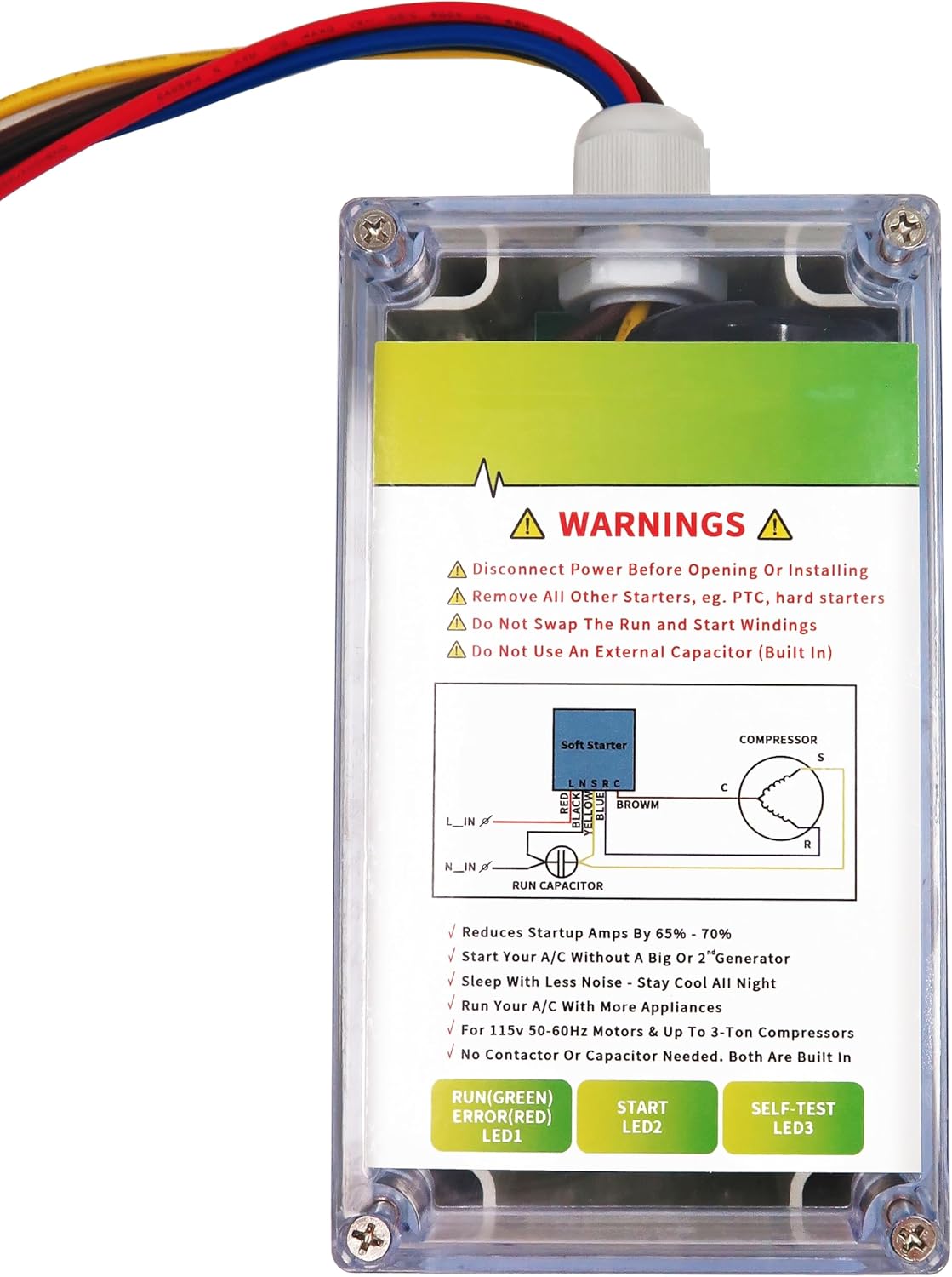 Quick A/C & Appliance Start with MAHUIBIN Soft Starter