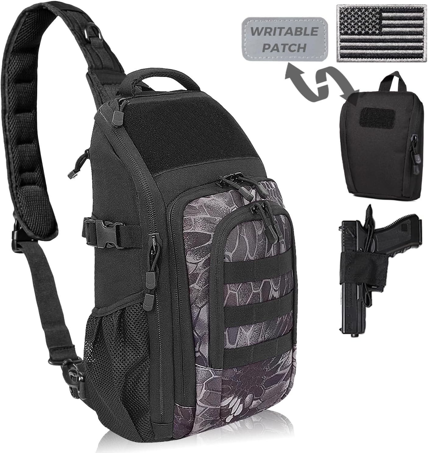 DBTAC Tactical Sling Bag for EDC, Concealed Carry & Outdoor Use